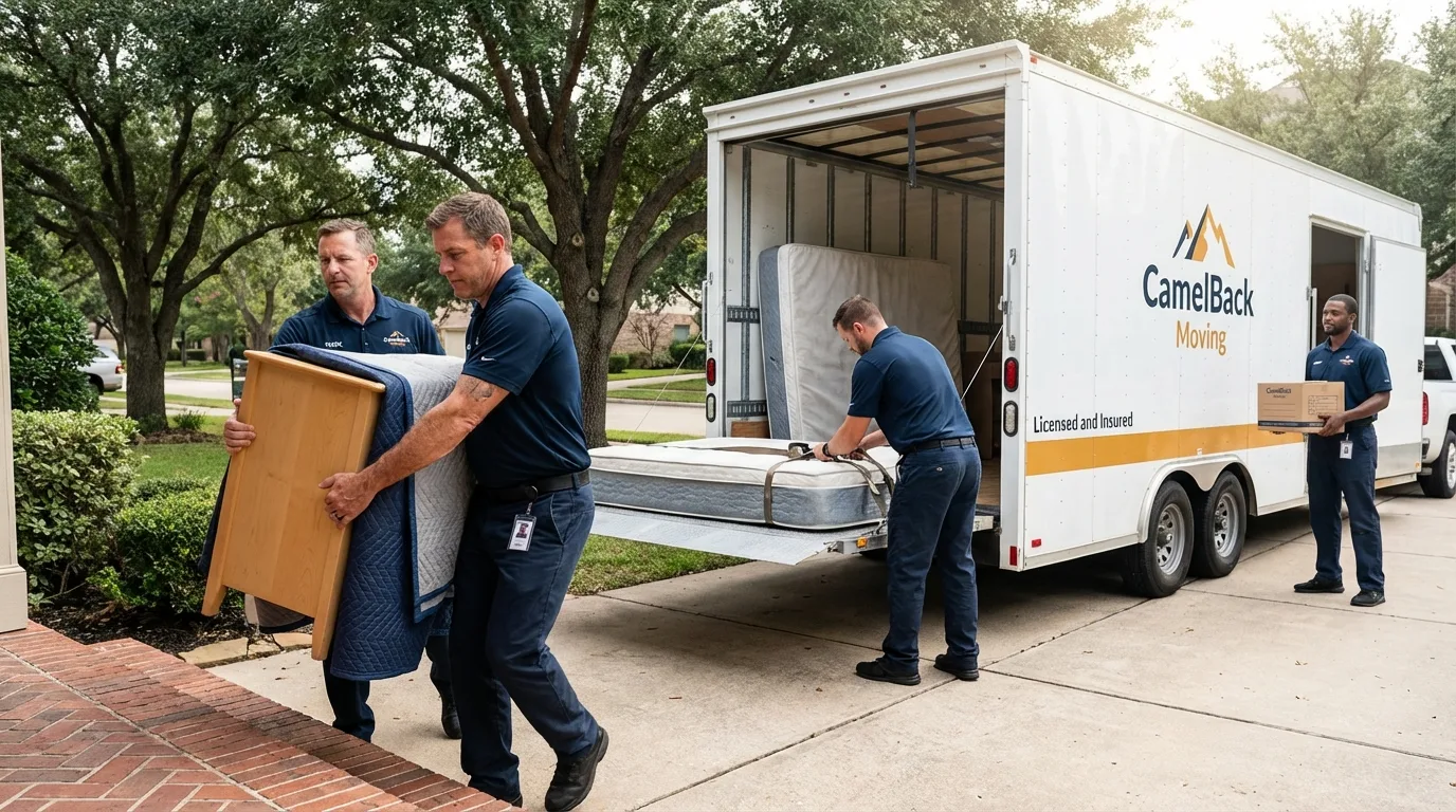 Crew loading residential truck for cross-state move from Lakewood, NJ